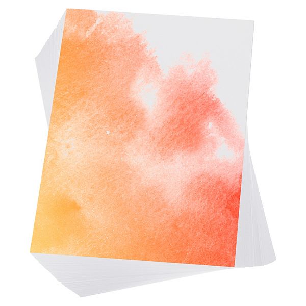 100 Pcs Pure Cotton Watercolor Paper 140lb/300 GSM Water Coloring Paint Paper 10"x7" Unique Bargains