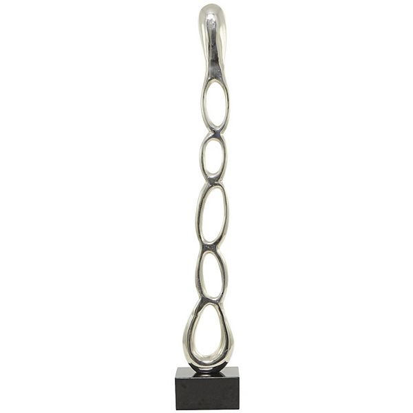 Stella & Eve Aluminum Tall Linked Floor Sculpture with Black Base Stella & Eve