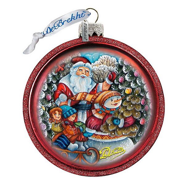 G.Debrekht Christmas is Coming Cut Ball Glass Ornament by G. DeBrekht  Christmas Decor - 764-133 G.DeBrekht