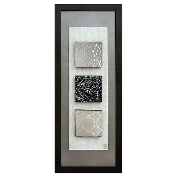 Black and White Rectangular Canvas Framed Wall Decor 40" x 16" Signature Home Collection