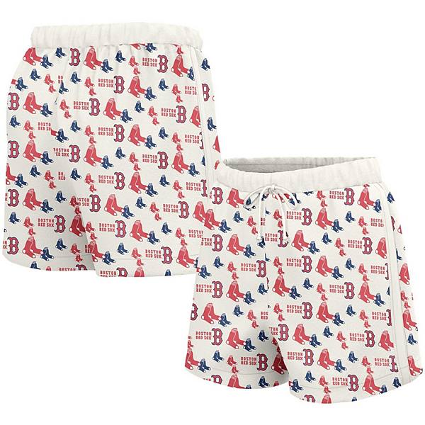 Women's Lusso  White Boston Red Sox Marge Shorts Unbranded