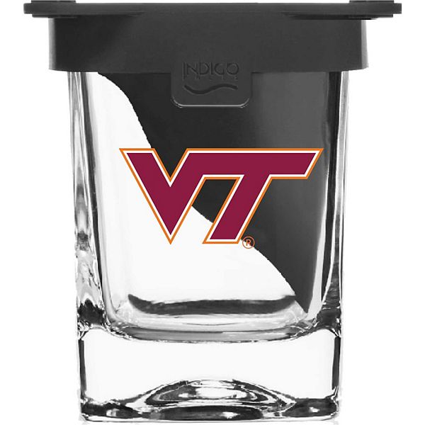 Стеклянный стакан с силиконовой крышкой Virginia Tech Hokies, объем 450 мл Unbranded