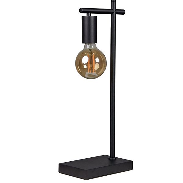 20.75" Black Powder Coated LED Table Lamp Signature Home Collection