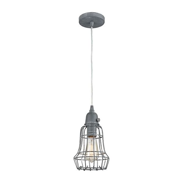 10” Gray Metal Hanging 1-Light Mini Pendant Ceiling Light Fixture Contemporary Home Living