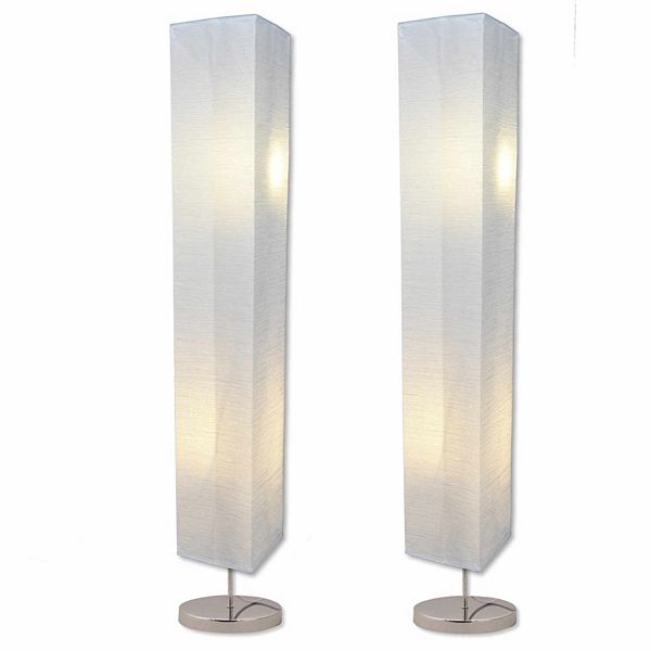 Honors Floor Lamp Paper And Chrome Standing Lamp (2-Pack) Lightaccents