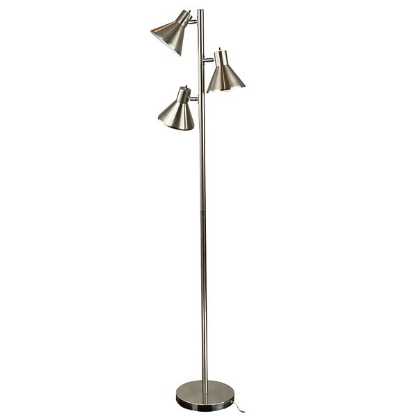 Dorm 3 Light Floor Lamp with 3 Adjustable Reading Room Lights by Lightaccents Lightaccents