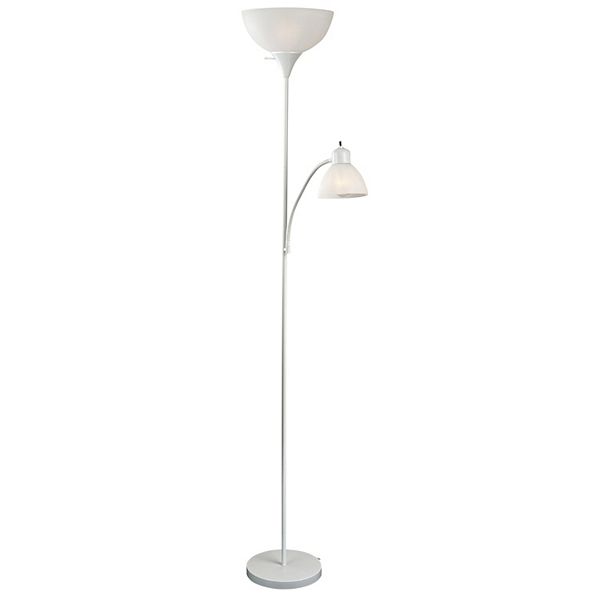 Susan White Floor Lamp with White Cone Shade Lightaccents