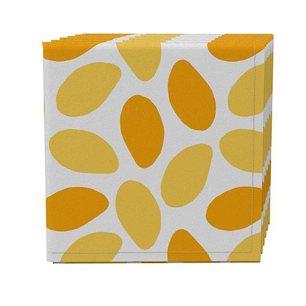 Napkin Set of 4, 100% Cotton, 20x20", Abstract Mangos Fabric Textile Products