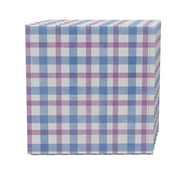 Napkin Set of 4, 100% Cotton, 20x20", Plaid 9 Fabric Textile Products