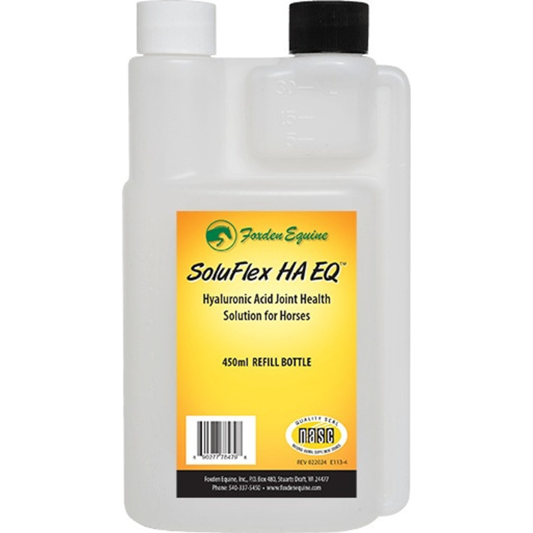 Foxden Equine Soluflex HA Solution Horse Supplement, 450-ml bottle Foxden Equine