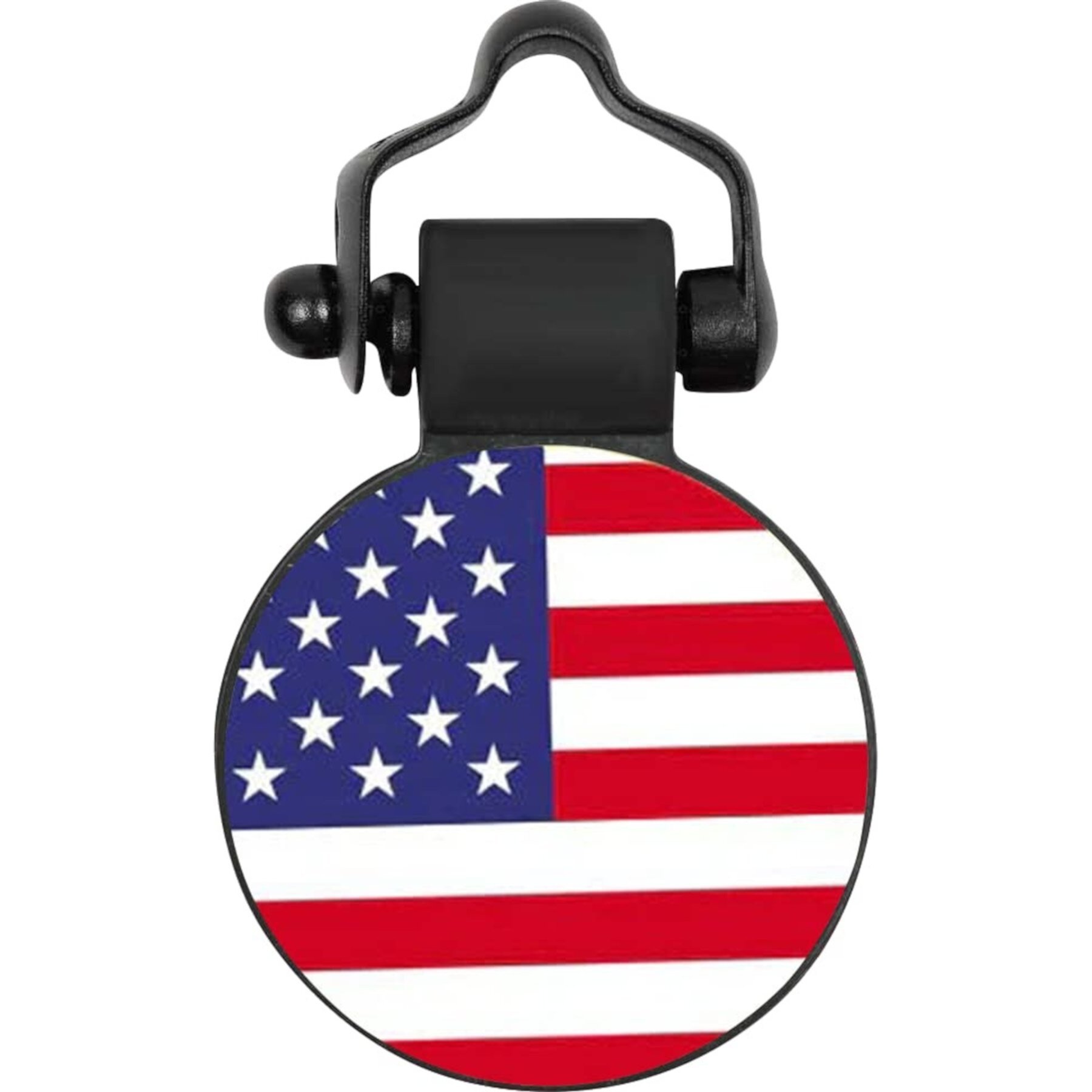 SiliDog The Silent Pet Tag Silicone Circle USA Flag Personalized Dog & Cat ID Tag SiliDog