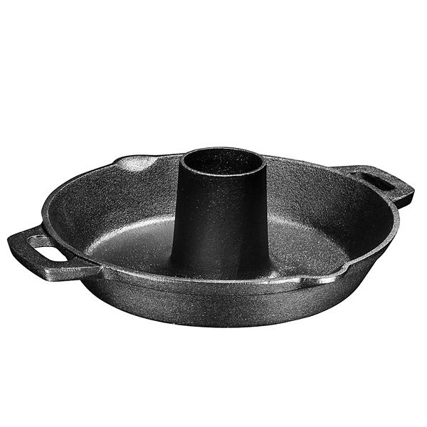 Pre-Seasoned Cast Iron Chicken Roaster Turkey Roasting Pan Use In Oven, Stove Bruntmor