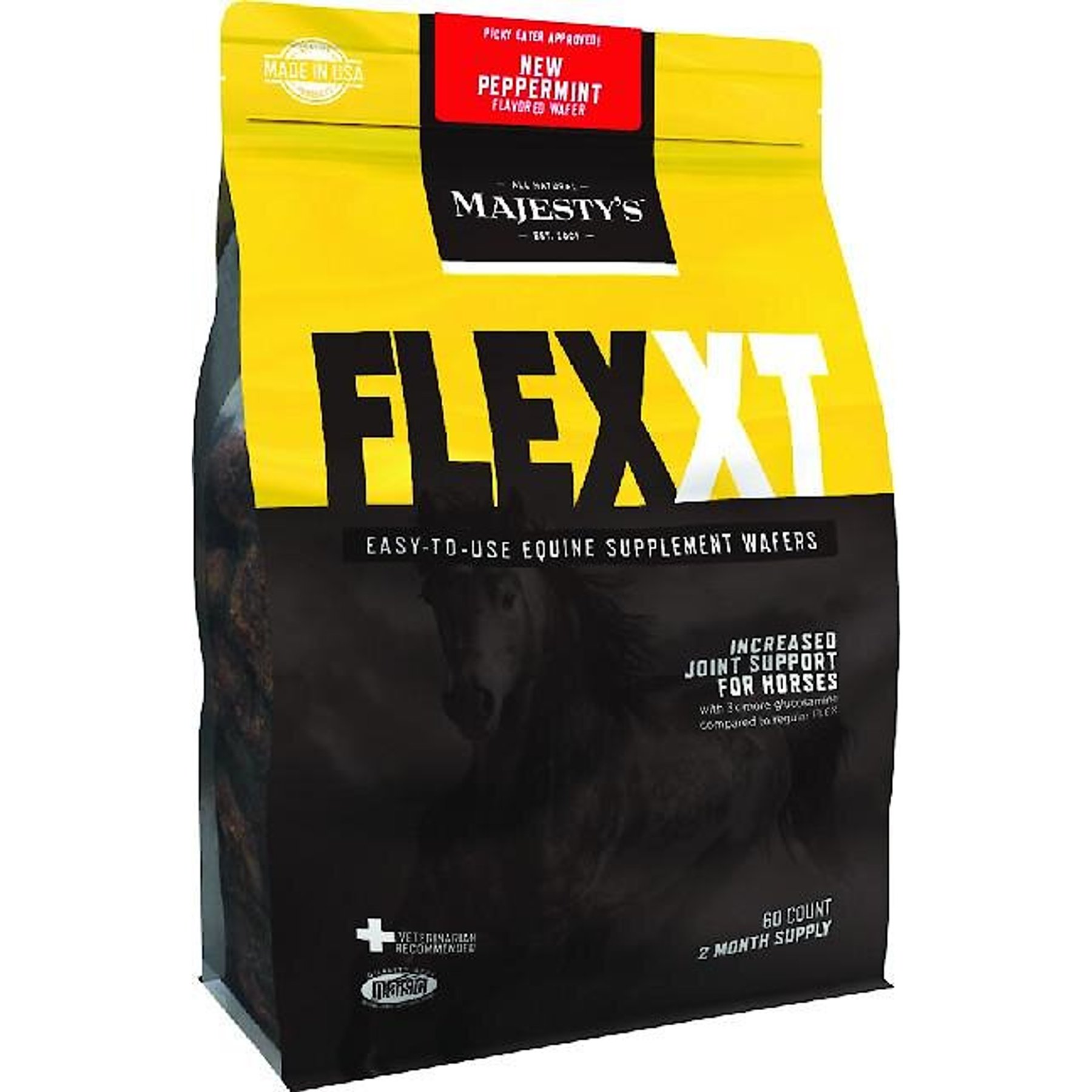 Majesty's Flex XT Joint Support Peppermint Flavor Wafers Horse Supplement Majesty's