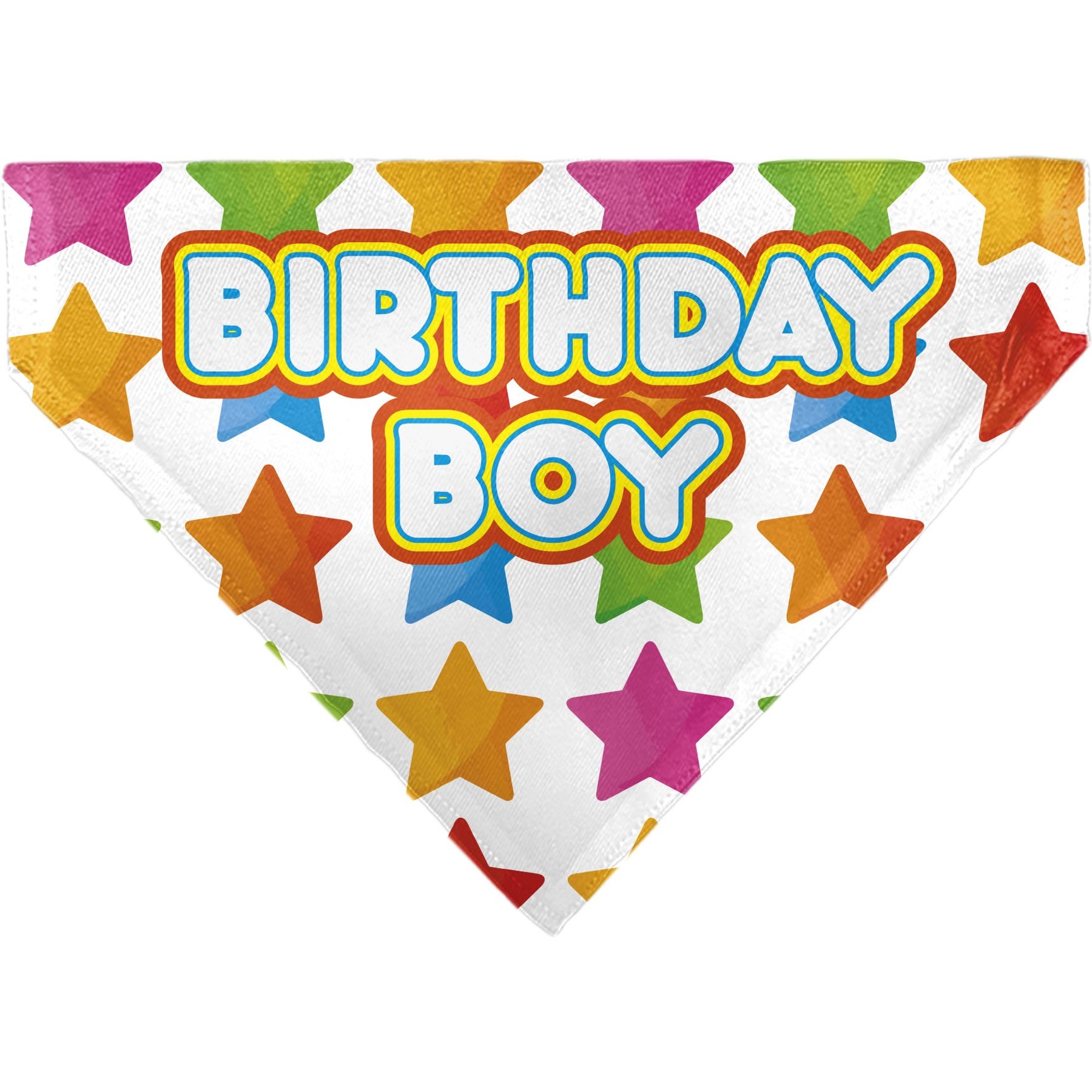 Buckle-Down Birthday Boy Text & Stars Dog Bandana Buckle-Down