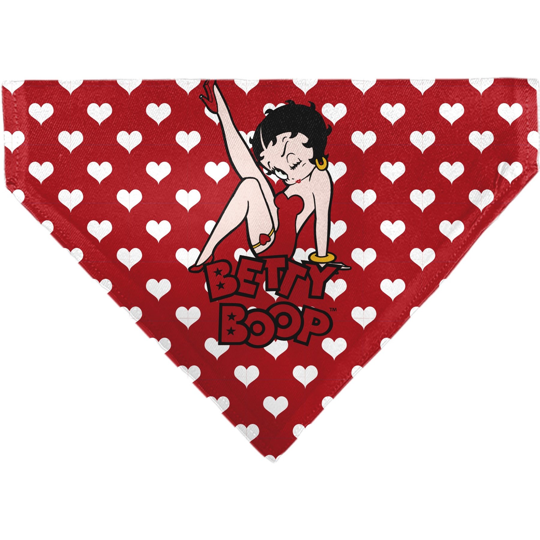 Buckle-Down Betty Boop Seated Leg Kick Pose & Text Dog Bandana Buckle-Down