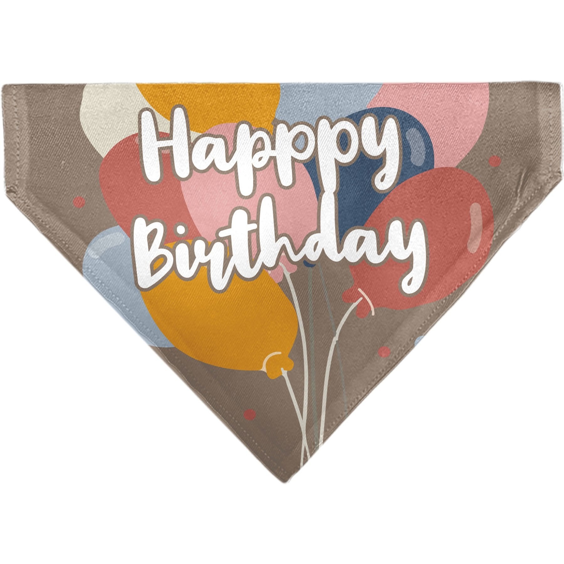 Buckle-Down Happy Birthday Text & Balloons Dog Bandana Buckle-Down