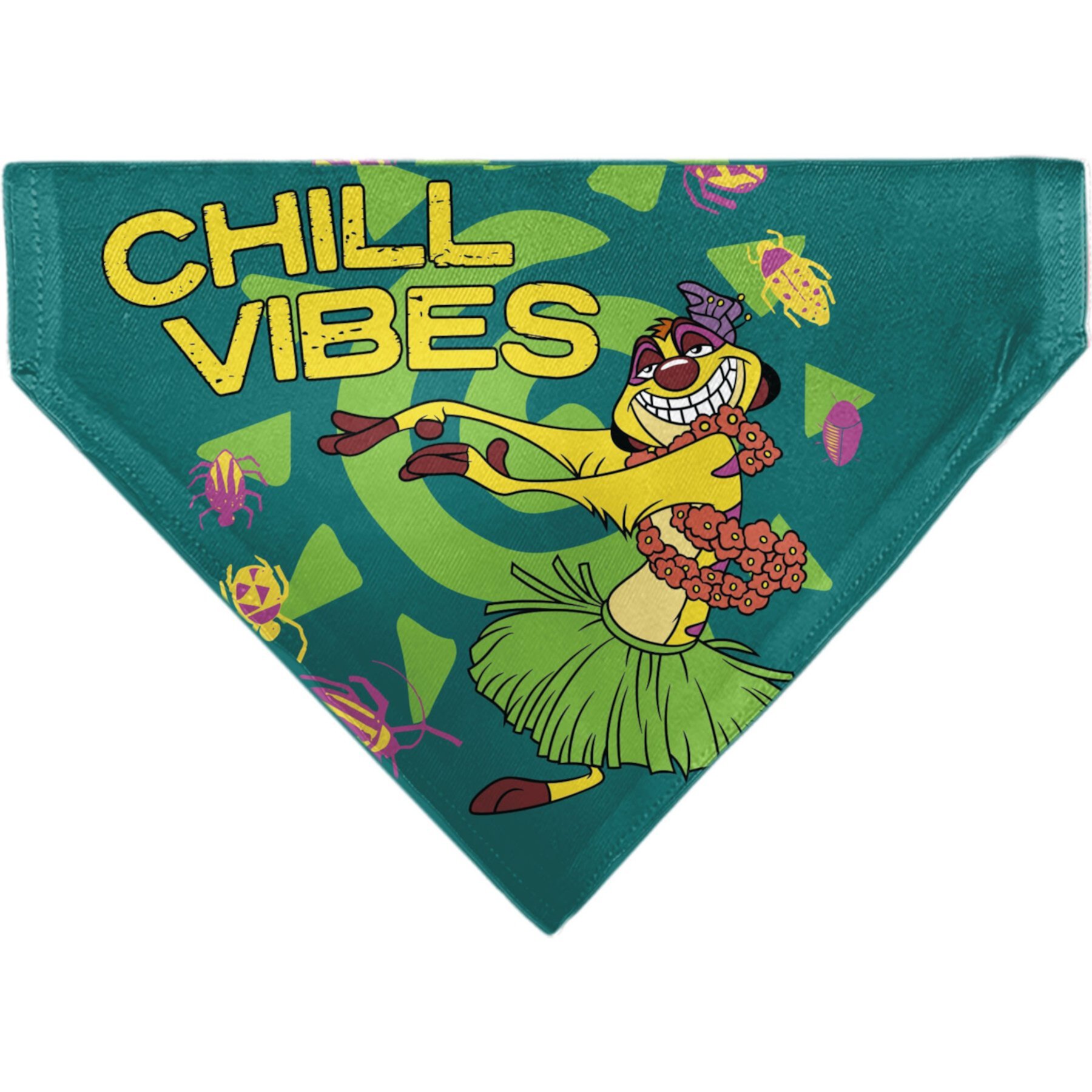 Buckle-Down Disney The Lion King Timon Chill Vibes Hula Pose Dog Bandana Buckle-Down