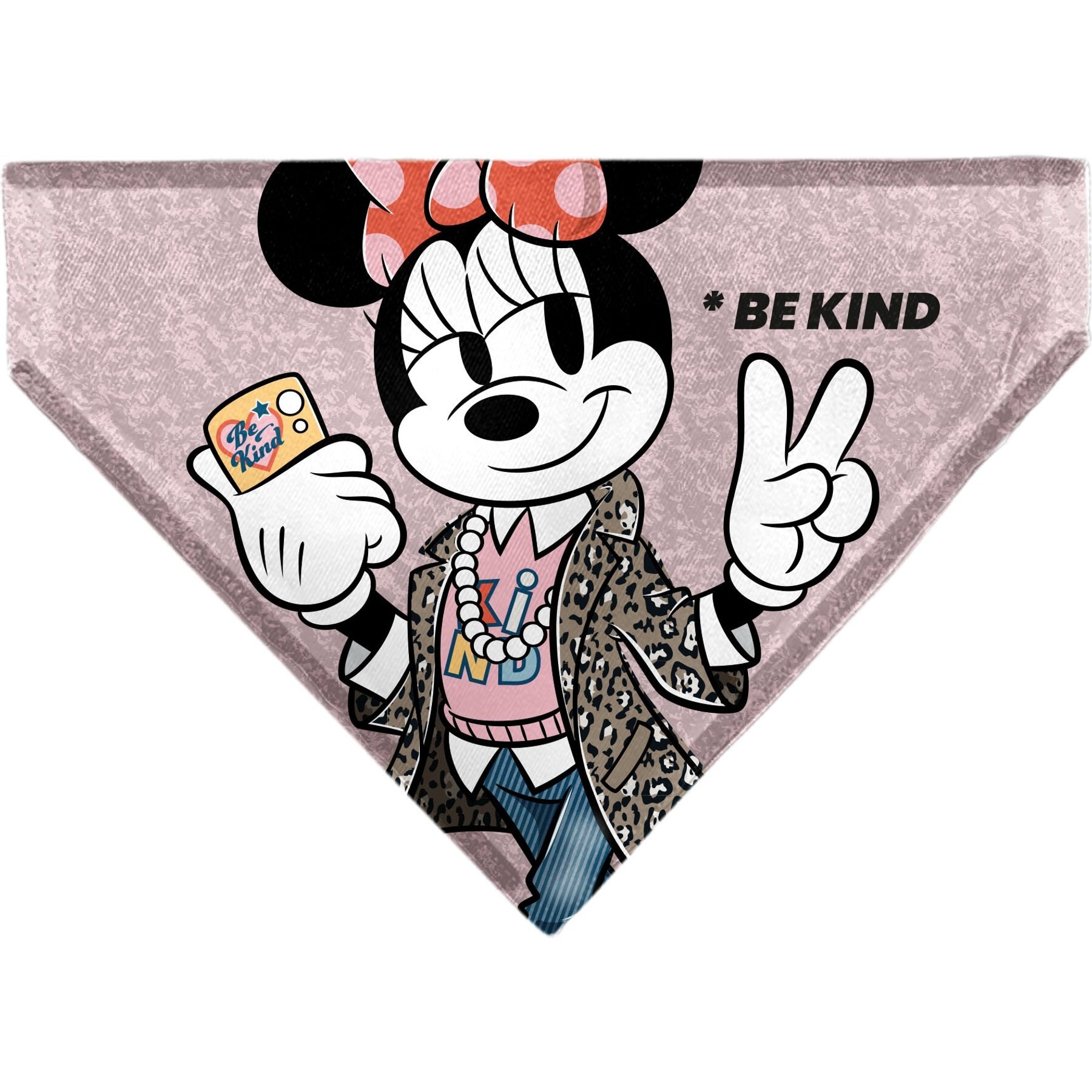 Buckle-Down Disney Minnie Mouse Be Kind Peace Pose Dog Bandana Buckle-Down