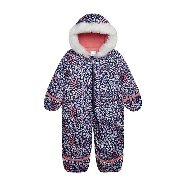 Baby Girl Carter's Faux Fur-Lined Hooded Snowsuit Carter's