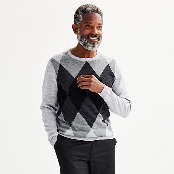 Men's Apt. 9® Merino Pattern Crewneck Sweater Apt. 9