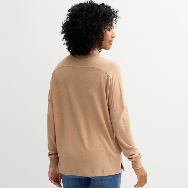 Women's Sonoma Goods For Life® Cozy Mock Neck Pullover Sonoma