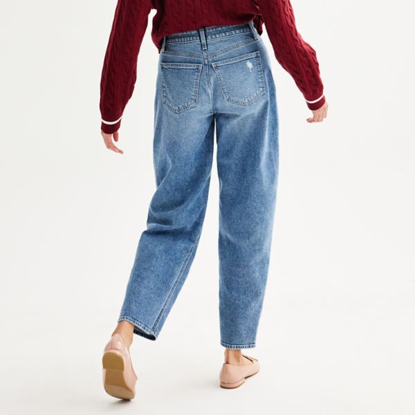 Juniors' SO® High-Rise Barrel Jeans So