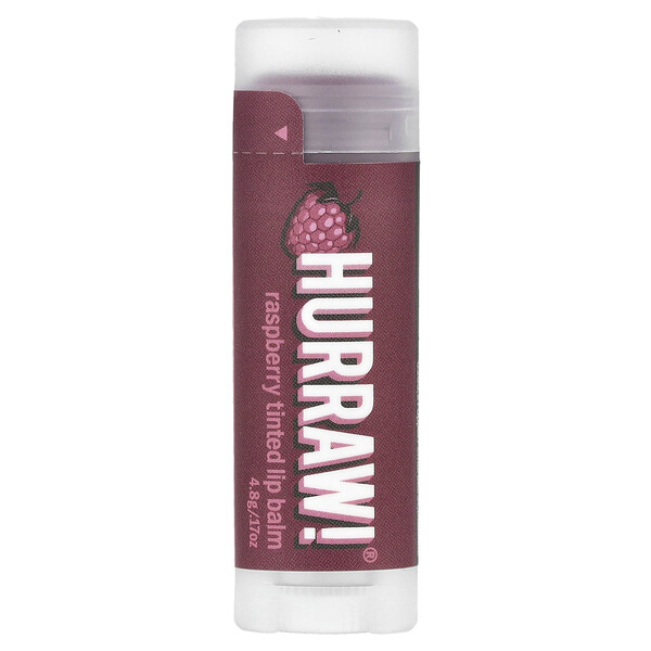 Tinted Lip Balm, Raspberry, 0.17 oz (4.8 g) Hurraw! Balm