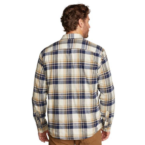 Men's Eddie Bauer Fleece Lined Flannel Shirt Jacket Eddie Bauer