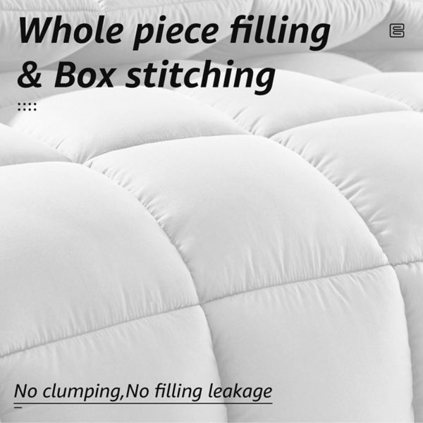 All Season Soft Fiber Machine Washable Down-Alternative Comforter With Corner Tabs Serwall