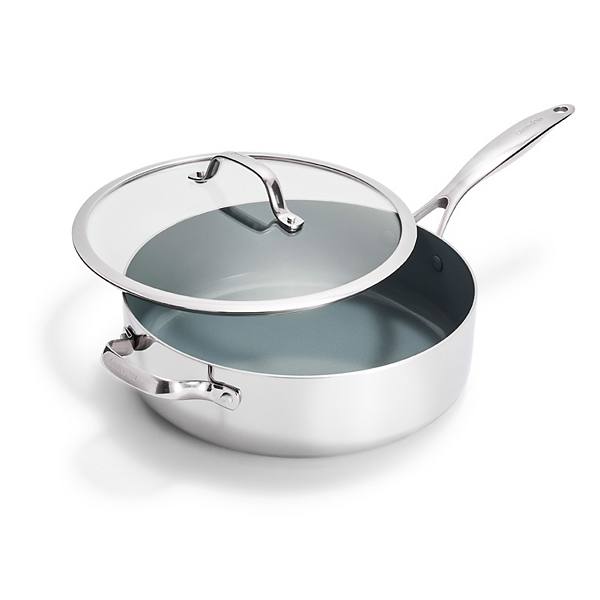 GreenPan Valencia Pro 5-qt. Helper Handle Ceramic Nonstick Covered Saute Pan Greenpan