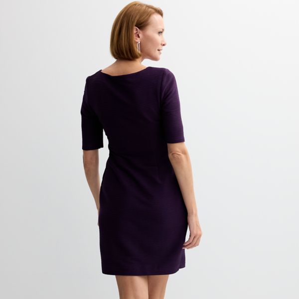 Women's Connected Apparel Textured Knit Tiered Dress Connected