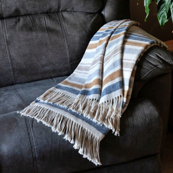 Discover Europe - Made in Italy La Limonaia Tessuti Striped Throw Blanket Discover Europe