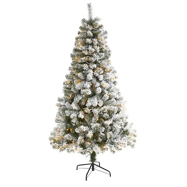 nearly natural 6-ft. Flocked West Virginia Fir Artificial Christmas Tree Nearly Natural