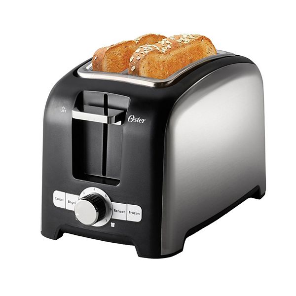 2 Slice Toaster with Extra-Wide Slots in Brushed Stainless Steel Oster Cocina