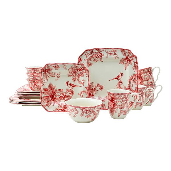 222 Fifth Christmas Lane 16-piece Dinnerware Set 222 Fifth