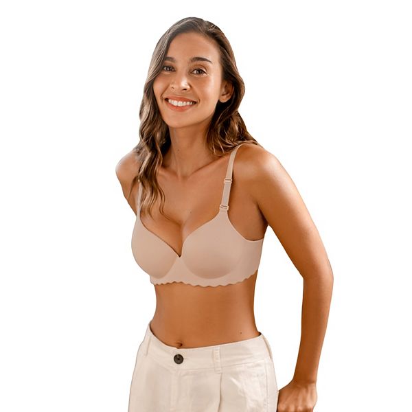 CUPSHE Cloud Scalloped Wireless Padded Bra Cupshe