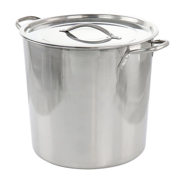 16 Quart Stainless Steel Stock Pot with Lid Gibson Home