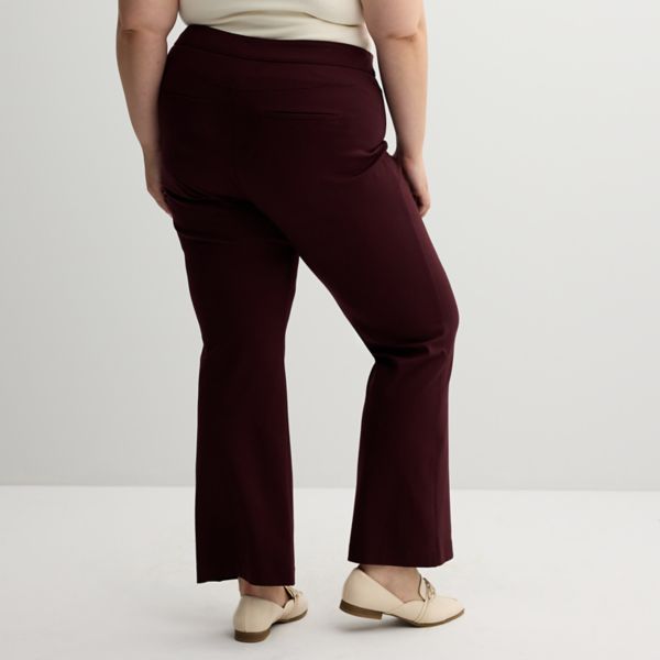 Plus Size Nine West Ponte Pintuck Bootcut Pants Nine West