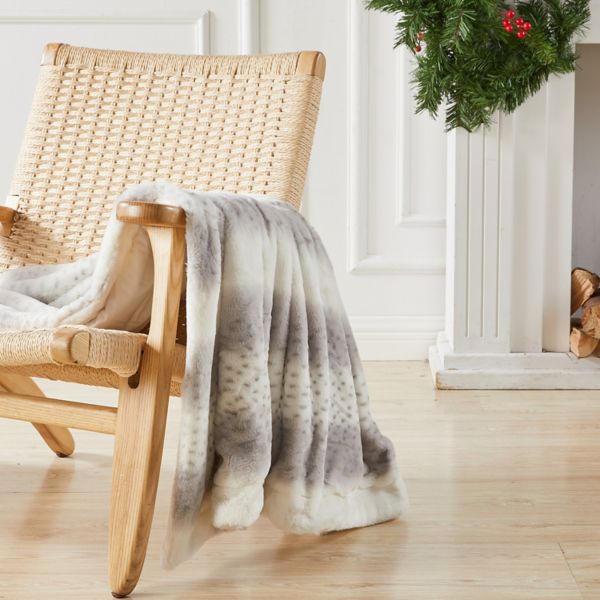 Madelinen® Cozy Soft Faux Fur Reversible Throw Blanket Madelinen