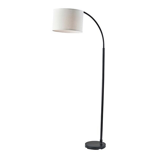 Black & White Arc Floor Lamp Unbranded