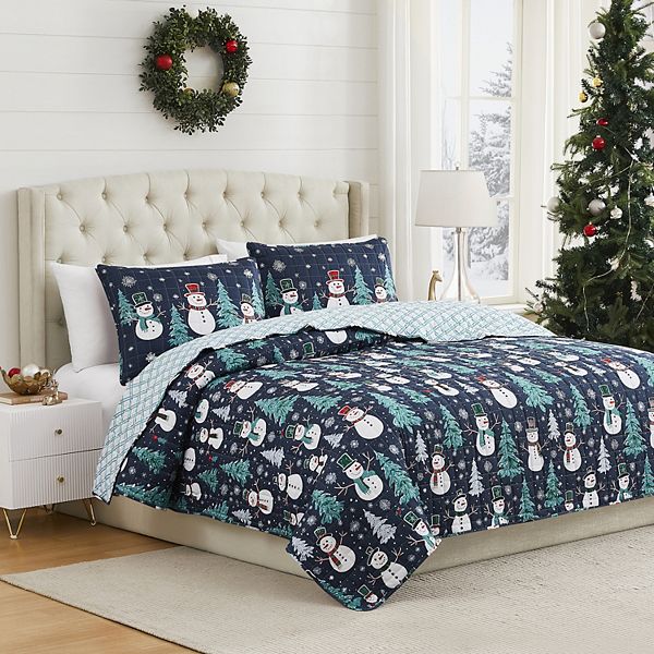 Avanti Snowman Quilt Set with Shams Avanti