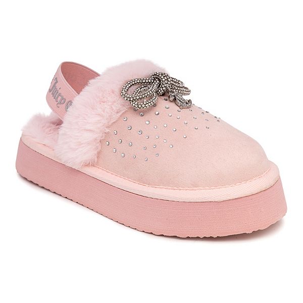 Juicy Couture Kids Ohbubby Girls' Faux-Fur Scuff Slippers Juicy Couture Kids