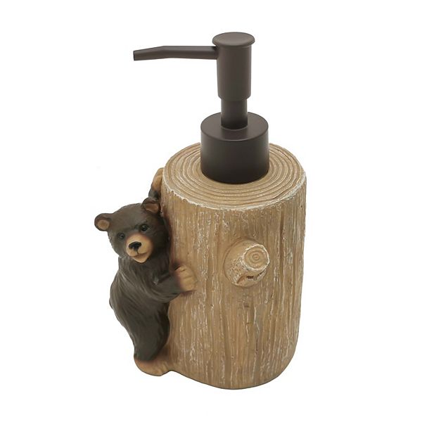 The Big One® Cabin Life Tree Stump & Bear Soap Pump The Big One