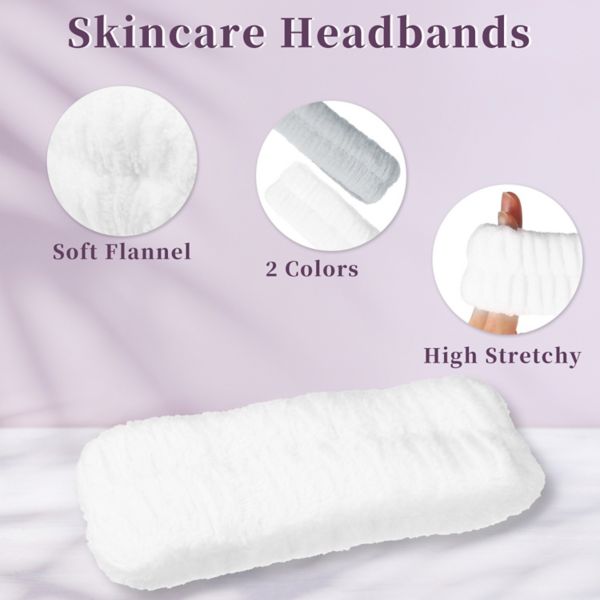 2pcs Spa Headbands for Washing Face Skincare Headband Women Unique Bargains