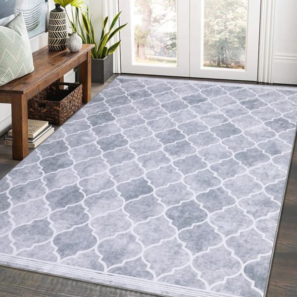 Glowsol Moroccan Soft Fluffy Geometric Rug & Washable Throw Rug For Living Room Bedroom Decor GlowSol