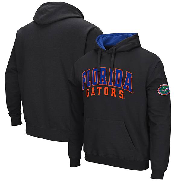 Men's Colosseum Black Florida Gators Double Arch Pullover Hoodie Colosseum