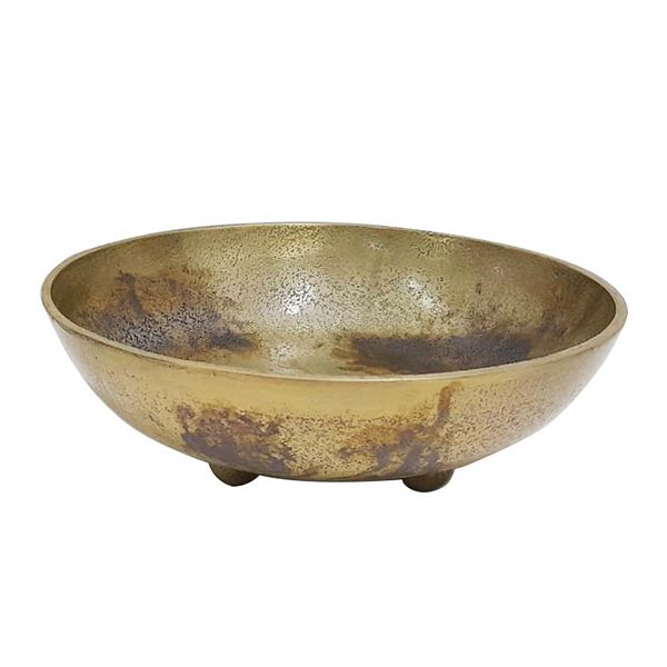 Everyday Decor Antique Brass Finish Decorative Bowl Everyday Decor