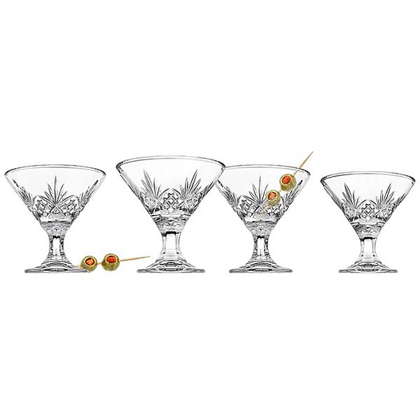 Godinger Silver Dublin Crystal Martini Glasses - Set of 4 Godinger Silver