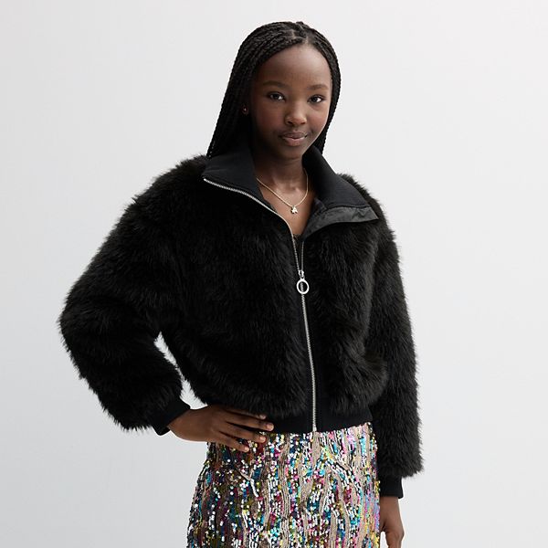 Girls 7-16 Limited Too Faux Fur Jacket Limited Too