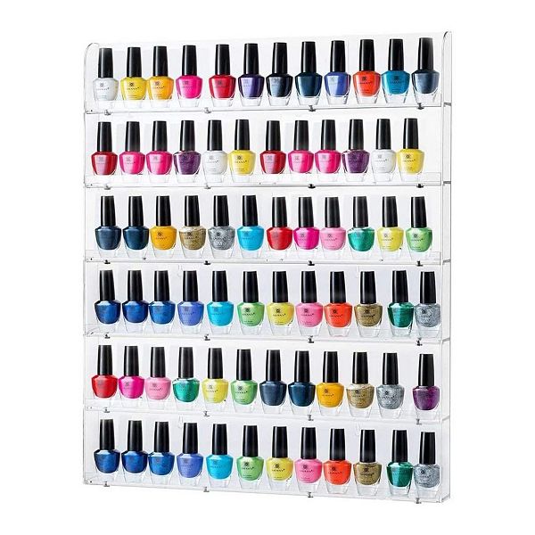 Nail Polish Rack - Acrylic Nail Polish Organizer Holds up to 102 Bottles - Nail Polish Storage Home I